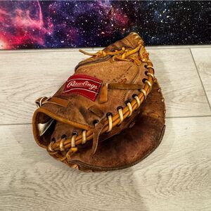 Vintage Rawlings RHT Mike‎ Piazza RCM30 Baseball Catchers Mitt Lite Toe Leather